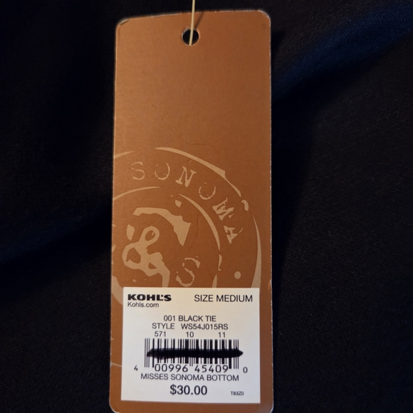 Sonoma Black Fleece Lined Leggings NWT - Picture 5 of 9